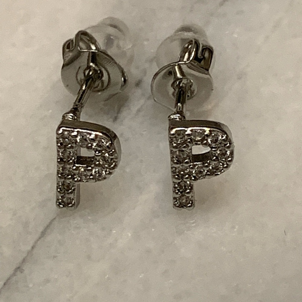 Initial Earrings - Picture 13 of 15